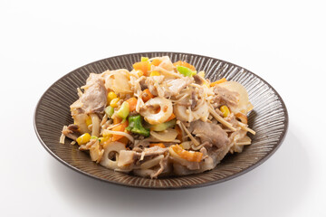 ミックス野菜　豚バラ炒め