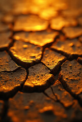 dry cracked earth under golden sunlight high quality