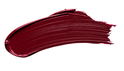 textured abstract burgundy color paint stroke isolated on transparent background, png