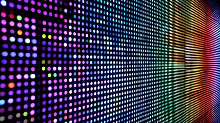 Obraz premium Abstract pattern of colorful led lights creating a vibrant digital display and futuristic background