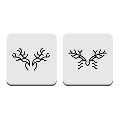 Vector butterfly icon illustration on white background, a nature design symbol for web and art concepts