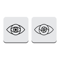 Human eye icon vector illustration design showing vision and health as a black symbol