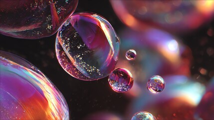 Explore mesmerizing iridescent liquid forms featuring captivating reflective gradients that evoke creativity and imagination.