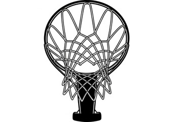 Basketball hoop and net