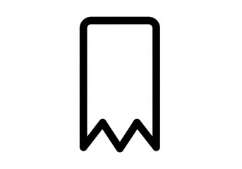 Simple black ribbon icon