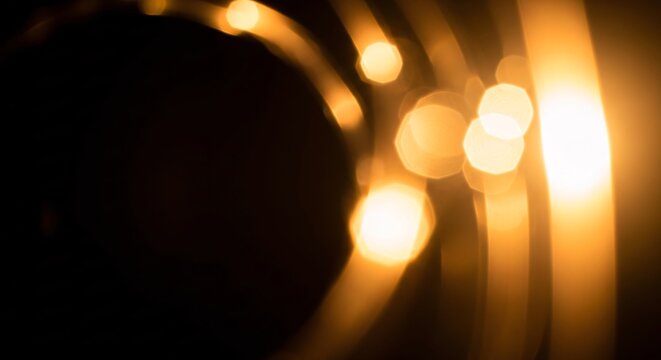 Abstract Golden Bokeh Lights Evoke a Sense of Warmth and Celebration