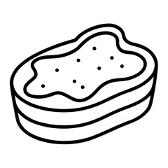 hand drawn vector illustration of a cake