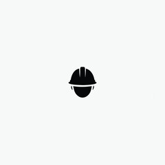 builder helmet icon silhoutte vector style template