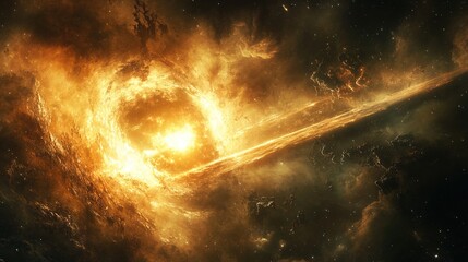 A single, glowing speck of cosmic dust on an epic journey through intergalactic space.
