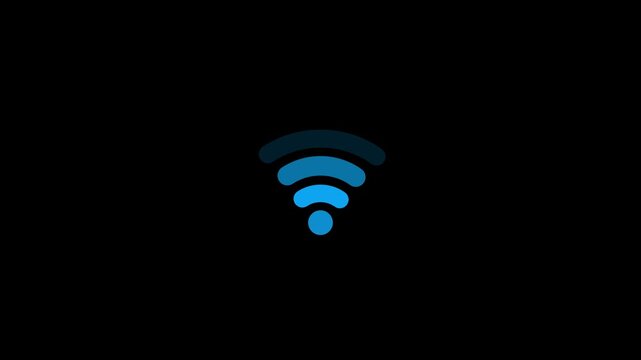 A minimalist brown-colored Wi-Fi signal icon with three curved bars and a circular base dot, representing wireless internet connectivity on a transparent background.