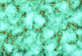 Abstract textured background with swirling patterns of turquoise and gold