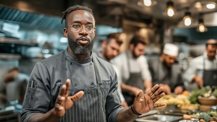 Chef Hearing Impairment Sign Language Mentoring Diverse Kitchen