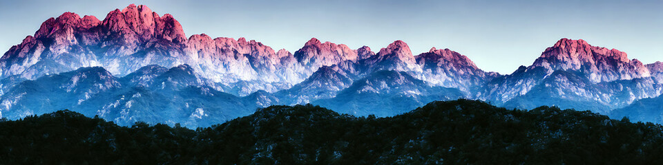 Nice panoramic mountains scene