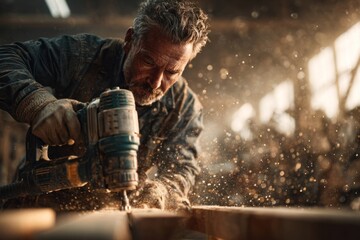 Carpenter craftsman woodworking tool workshop skilled professional tradesman for people work