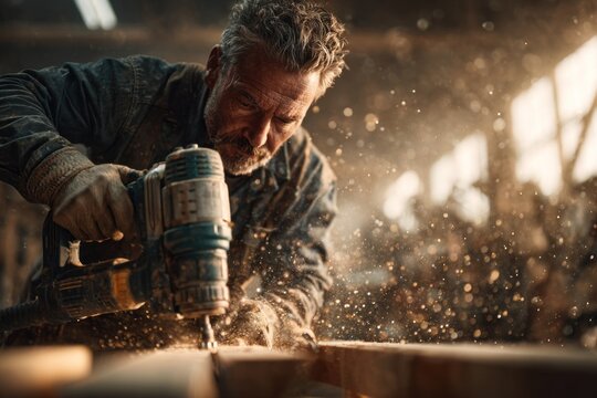 Carpenter craftsman woodworking tool workshop skilled professional tradesman for people work