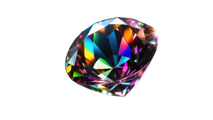 Shining colorful diamond stone for premium products, luxury campaigns, store displays, or inspirational graphic templates