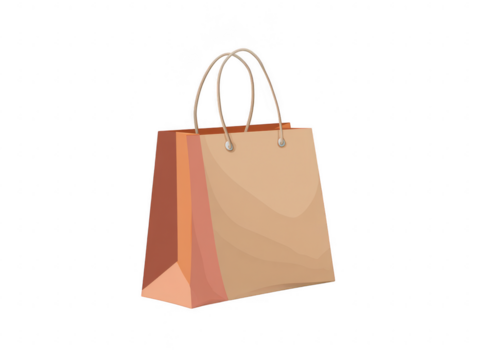 Ecommerce shopping bag clipart design digital art modern flat style creative visualization