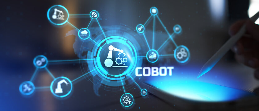 Cobot Collaborative Robotics for Smart Manufacturing and Business Transformation. - Powered by Adobe