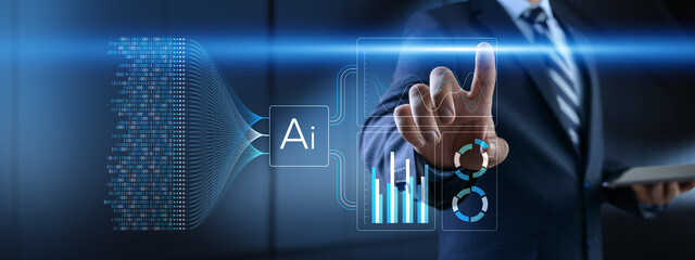 Artificial Intelligence Data Analysis and Machine Learning Insights Visualization for Business Technology.