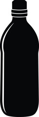 Obraz premium Simple Bottle Silhouette Plastic Drink Container Blank Package Product Template Vector Graphics Illustration Stock