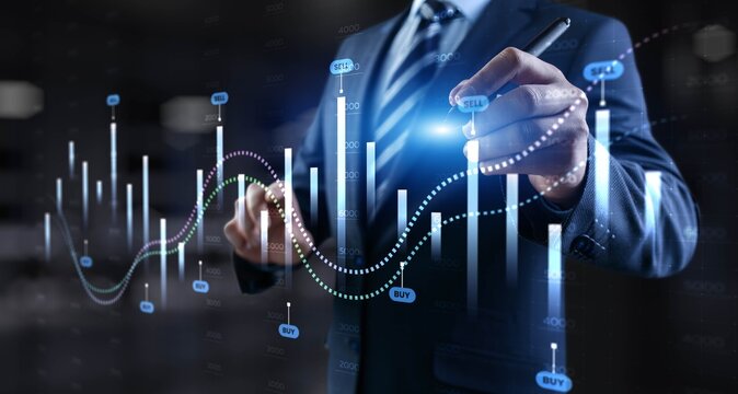 Interactive Financial Data Visualization with Trading Algorithms.