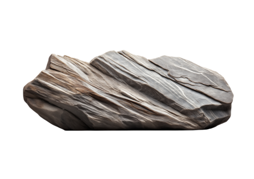 Textured Stone Fragment isolated on a transparent background