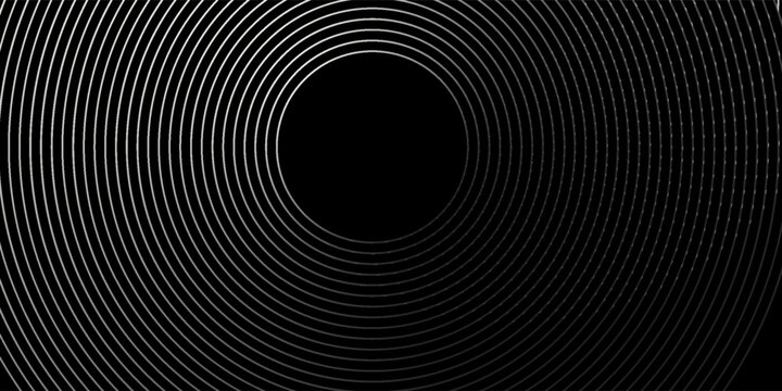 Abstract grey and red circle line vector on dark background. Modern simple overlap circle lines texture creative design. Aesthetic suit for poster, cover, banner, flyer, brochure