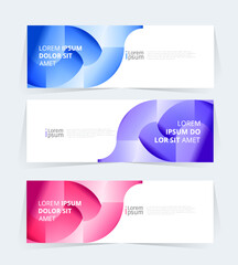 Geometric banner design with vector presentation template.