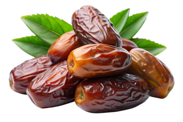 dates isolated on transparent white background full depth of field clipping path