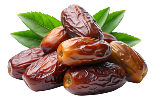 dates isolated on transparent white background full depth of field clipping path