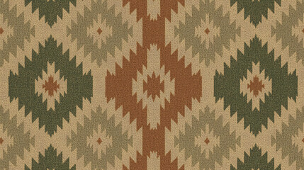 Earth Essence Natural Green Ikat Fabric