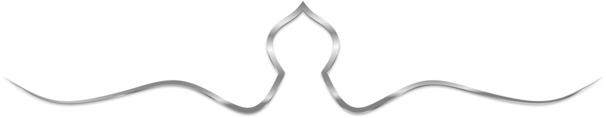 Silver Metallic Arch Dome Ornamental Divider Border