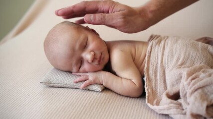 Mom Cuddling A Newborn Baby Backstage At A Photo Session