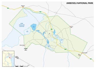 Map of Kenyas Amboseli National Park