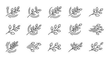 Collection of Delicate Twig Illustrations for Organic and Natural Designs