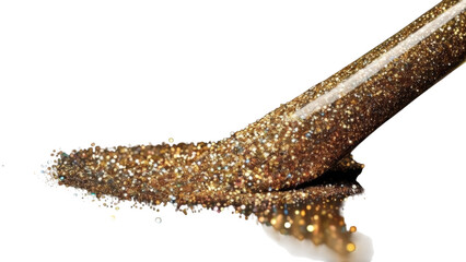 Pile of metallic gold sequins, perfect for overlay effects, luxury design, or festive
