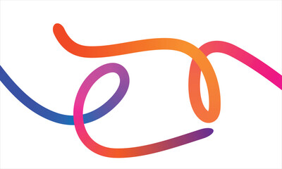 Abstract Colorful Swirls and Lines Design on White, Vector Illustration, Modern Graphics