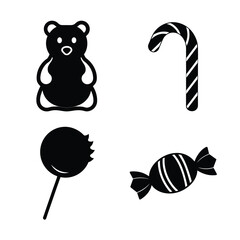 vector illustration of a set of sweets