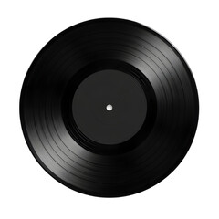 Obraz premium a vinyl record spinning on black background with reflective surface