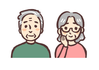 おじいさんとおばあさんのイラスト