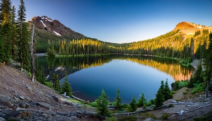 Puck Lake Near Klamath Falls A Mountain Lake Accessible Only By Hiking