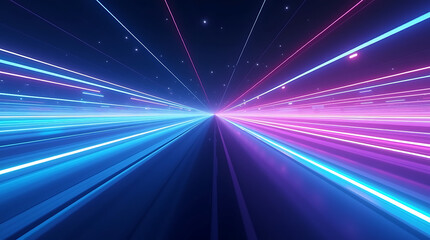 Glowing blue abstract background with radiant light rays