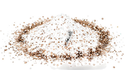 Shiny gold glitter pile, ideal for craft projects, event decorations, or beauty and fashion visuals
