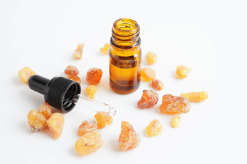 Frankincense or olibanum aromatic resin used in incense and perfumes.