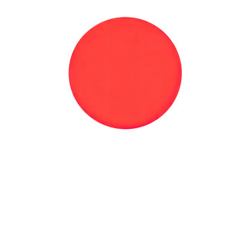 A vibrant red circle representing a record button or a simple geometric shape isolated on transparent background