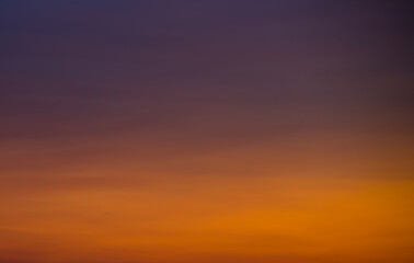 Violet and orange sky. Sunset