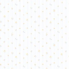 Hand drawn flower pattern, floral seamless pattern, cottagecore ditsy tile print, gentle flower print on stripe background. Small flower style, tiny design for fashion, texture, fabric, wallpaper