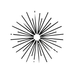 Obraz premium Radiant Starburst Bursting Outwards with Thin Lines Emanating from the Center