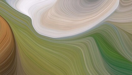 Banner Background Texture With Light Gray Dark Olive Green And Pastel Brown Color And Smooth Swirl Waves Background Illustration