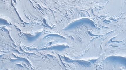Obraz premium Abstract texture of smooth white surface with flowing waves and intricate patterns resembling gentle ripples in fresh snow